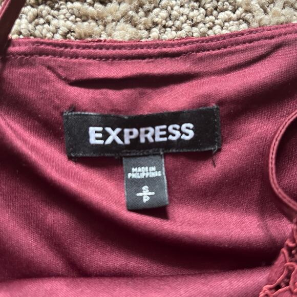 Express Maroon Dress small Petite - Picture 4 of 5